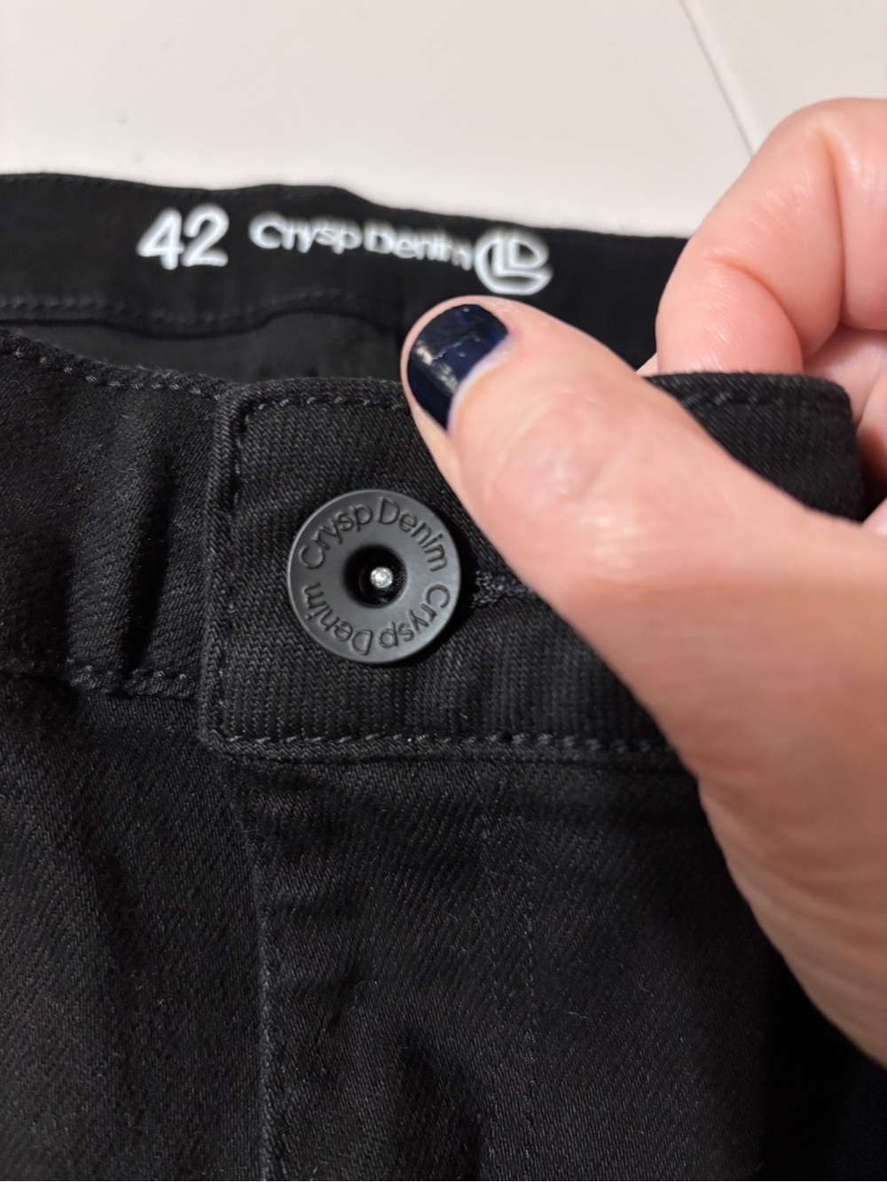 Crysp Denim Y2K Black Jorts Size 42 Ethmoid Skull Patch Jean Skinny Streetwear - Picture 5 of 11